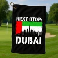 Dubai Vacation Trip Next Stop Vacay Vibes Souvenir Great Gift Golf Towel thumb 1