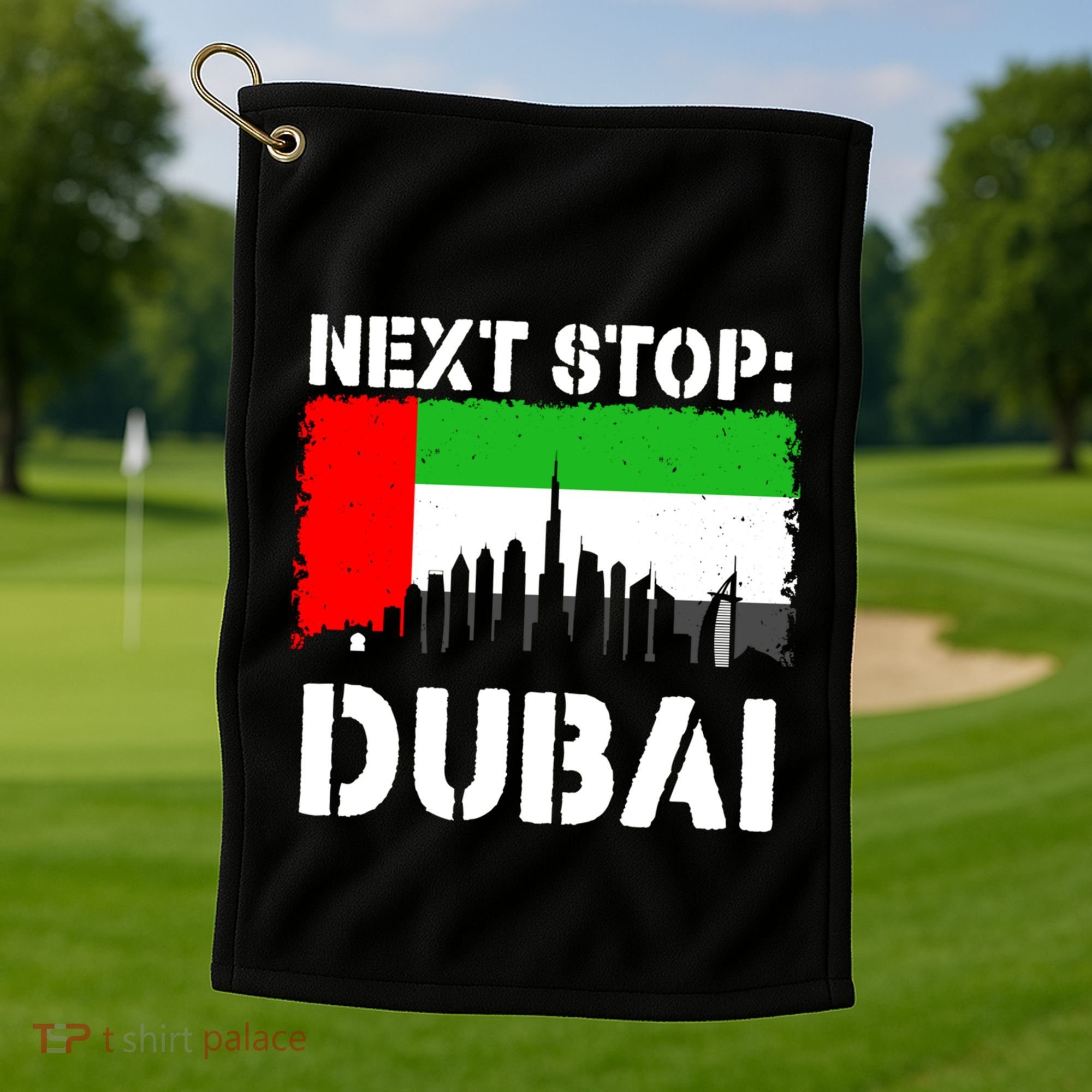 Dubai Vacation Trip Next Stop Vacay Vibes Souvenir Great Gift Golf Towel