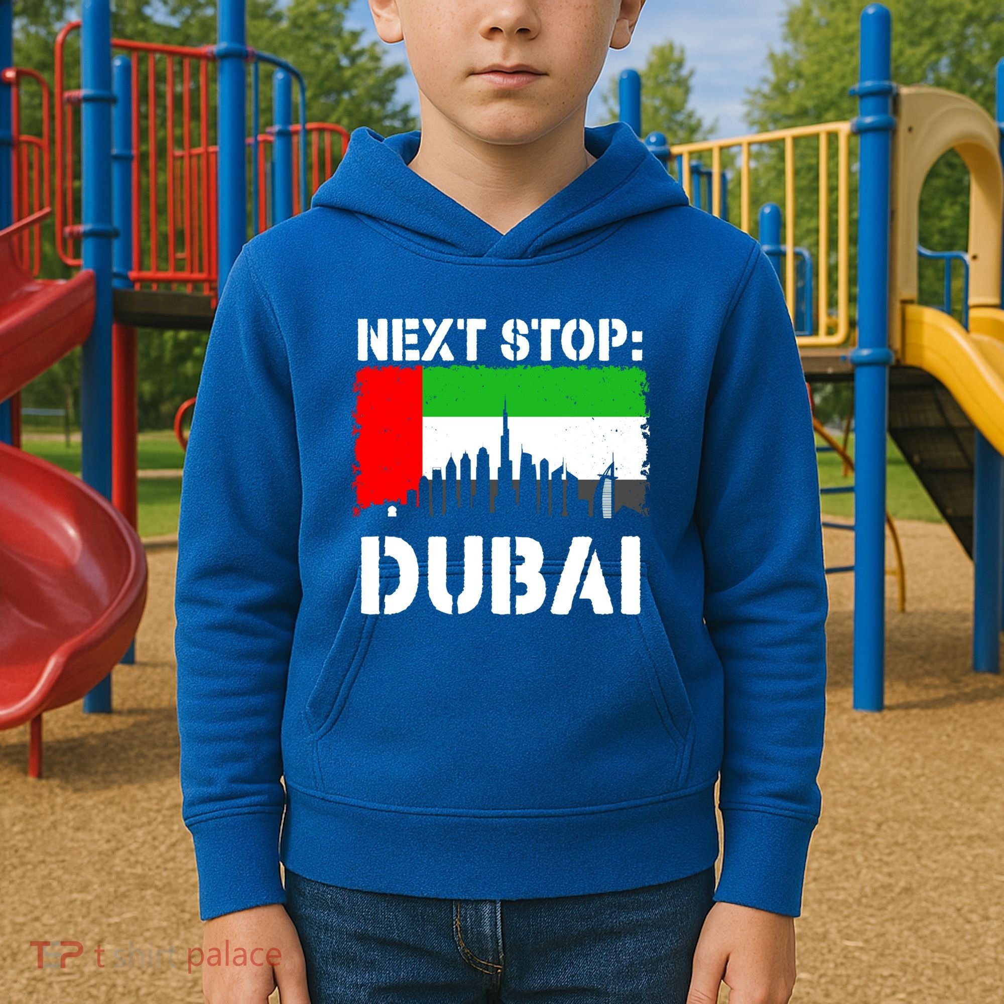 Dubai Vacation Trip Next Stop Vacay Vibes Souvenir Great Gift Kids Hoodie