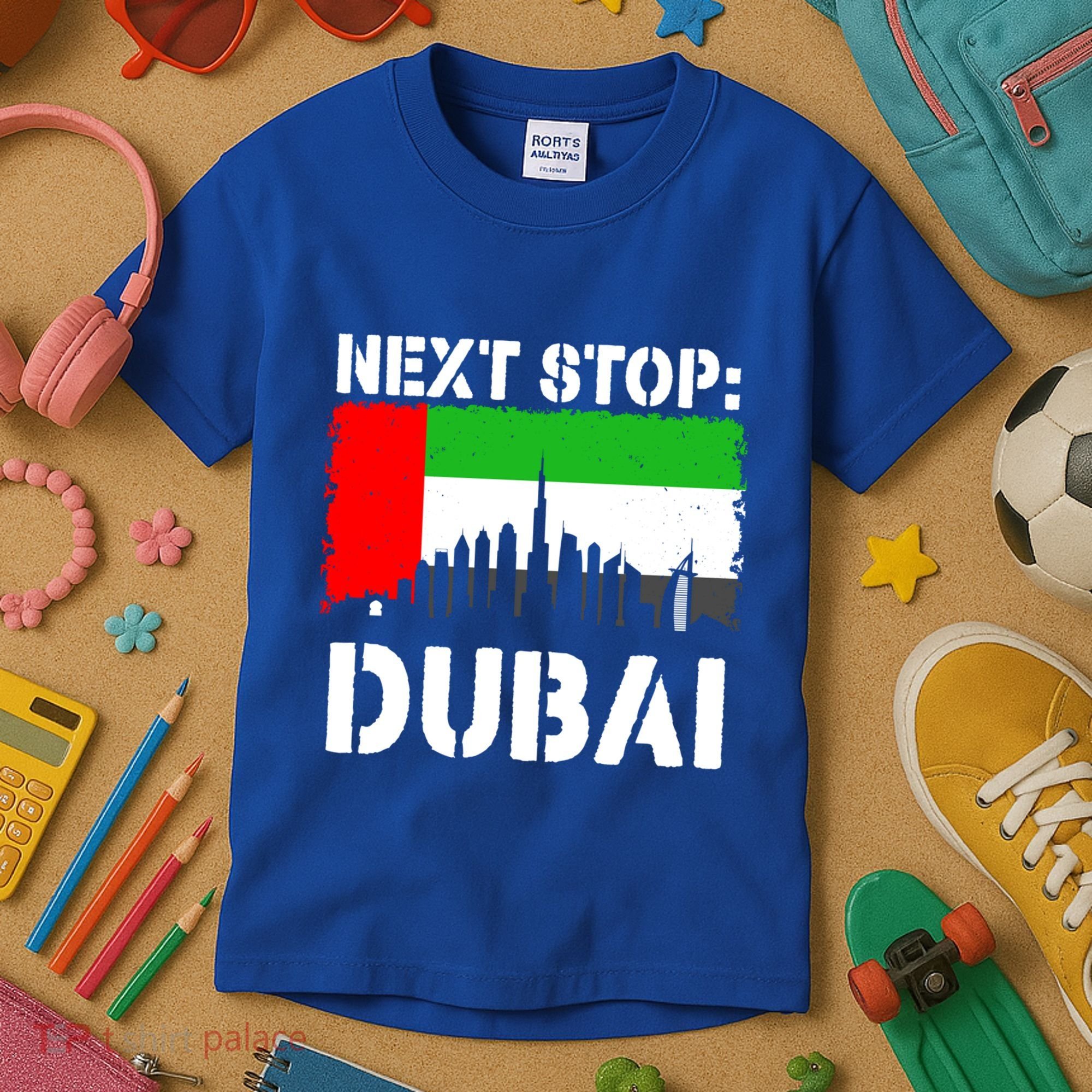 Dubai Vacation Trip Next Stop Vacay Vibes Souvenir Great Gift Kids T-Shirt