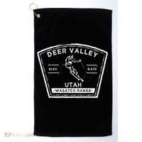 Deer Valley Utah Snow Skiing Gift Golf Towel thumb 0