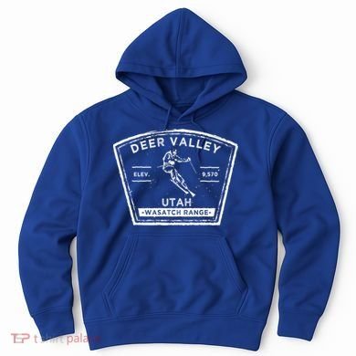 Deer Valley Utah Snow Skiing Gift Hoodie