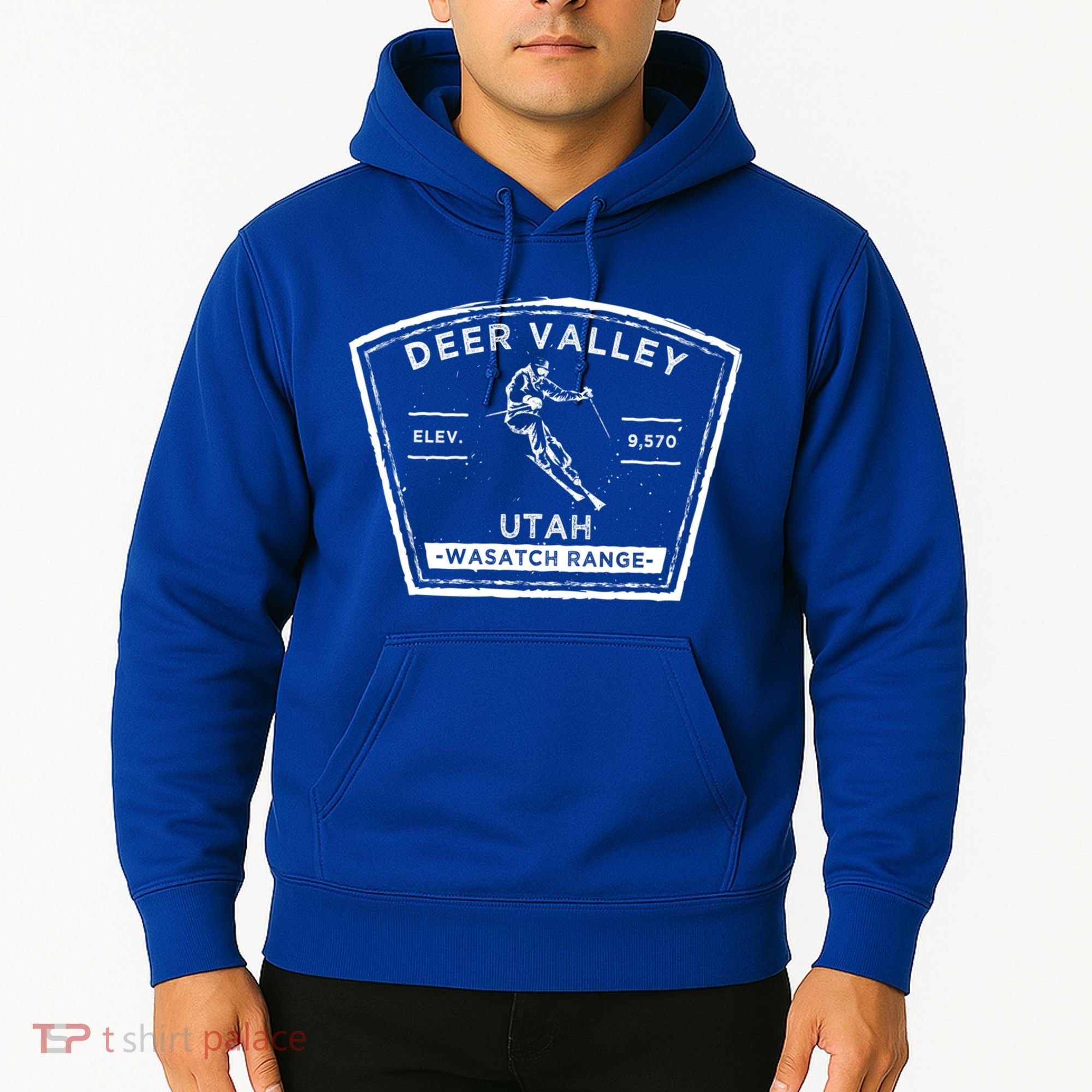 Deer Valley Utah Snow Skiing Gift Hoodie