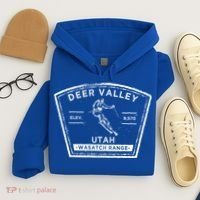 Deer Valley Utah Snow Skiing Gift Hoodie thumb 4