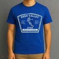 Deer Valley Utah Snow Skiing Gift T-Shirt thumb 3