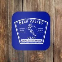 Deer Valley Utah Snow Skiing Gift Coaster thumb 0