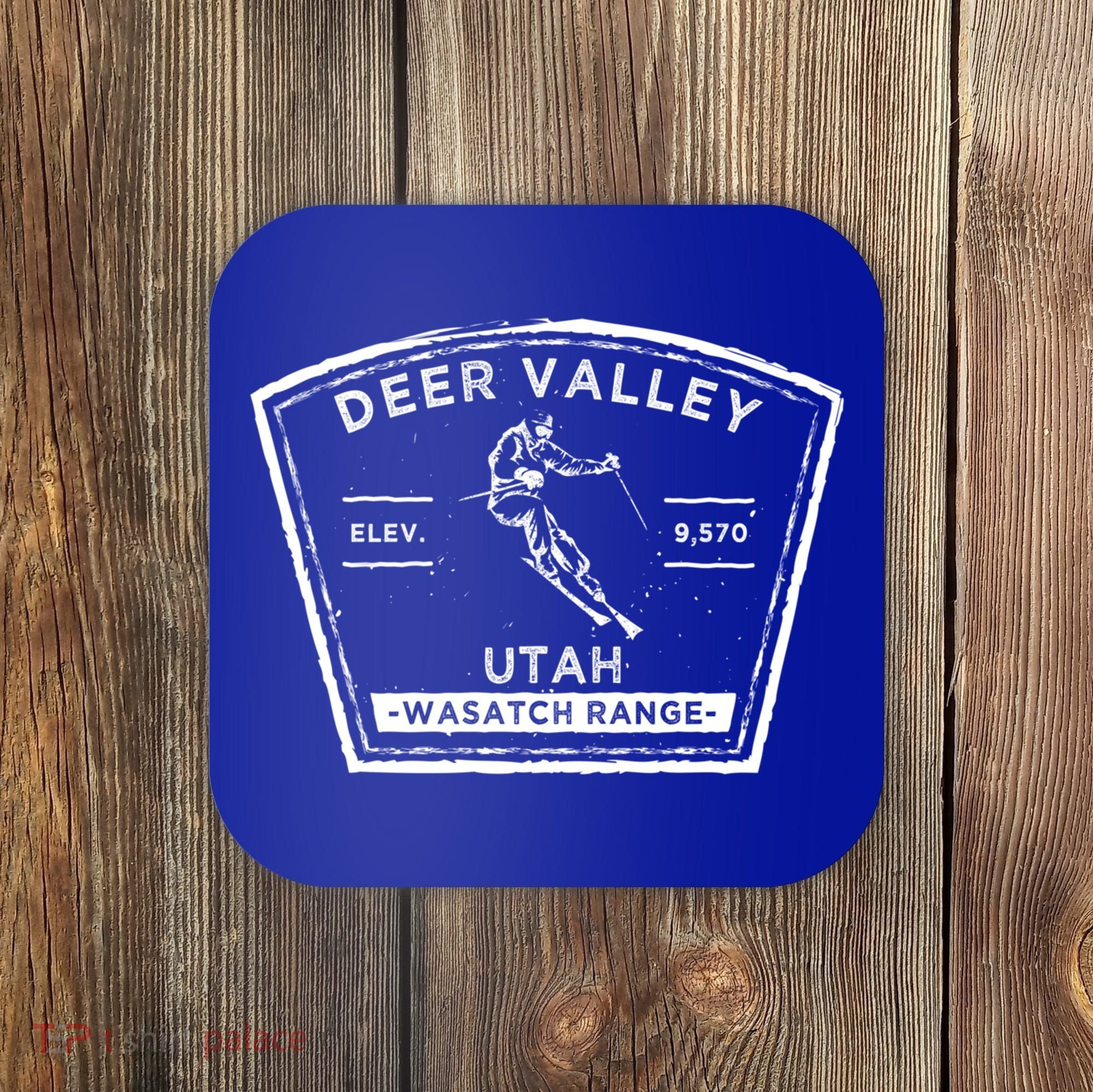Deer Valley Utah Snow Skiing Gift Coaster