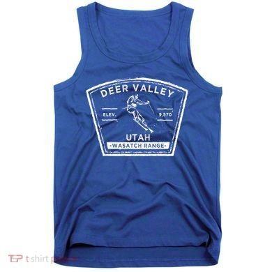 Deer Valley Utah Snow Skiing Gift Tank Top