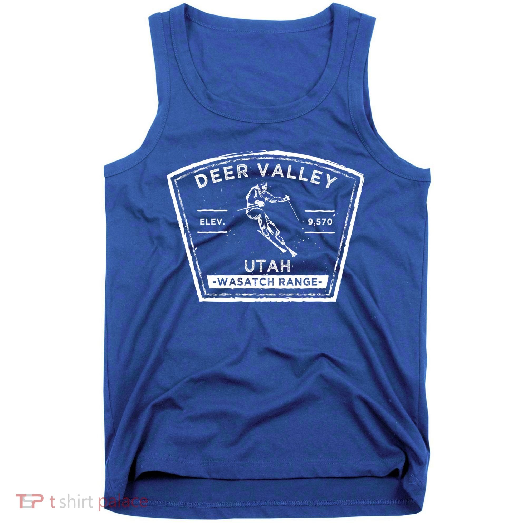 Deer Valley Utah Snow Skiing Gift Tank Top