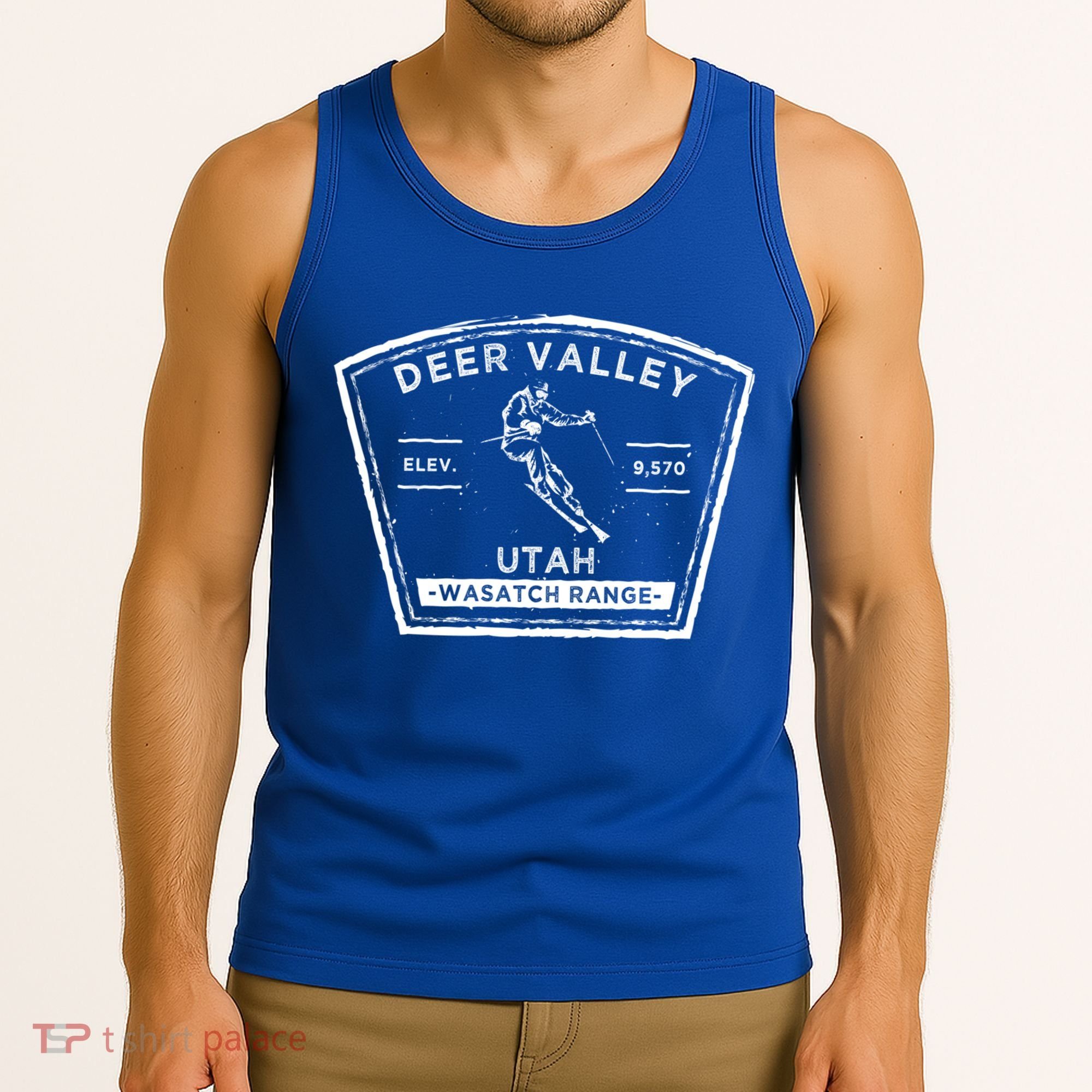 Deer Valley Utah Snow Skiing Gift Tank Top