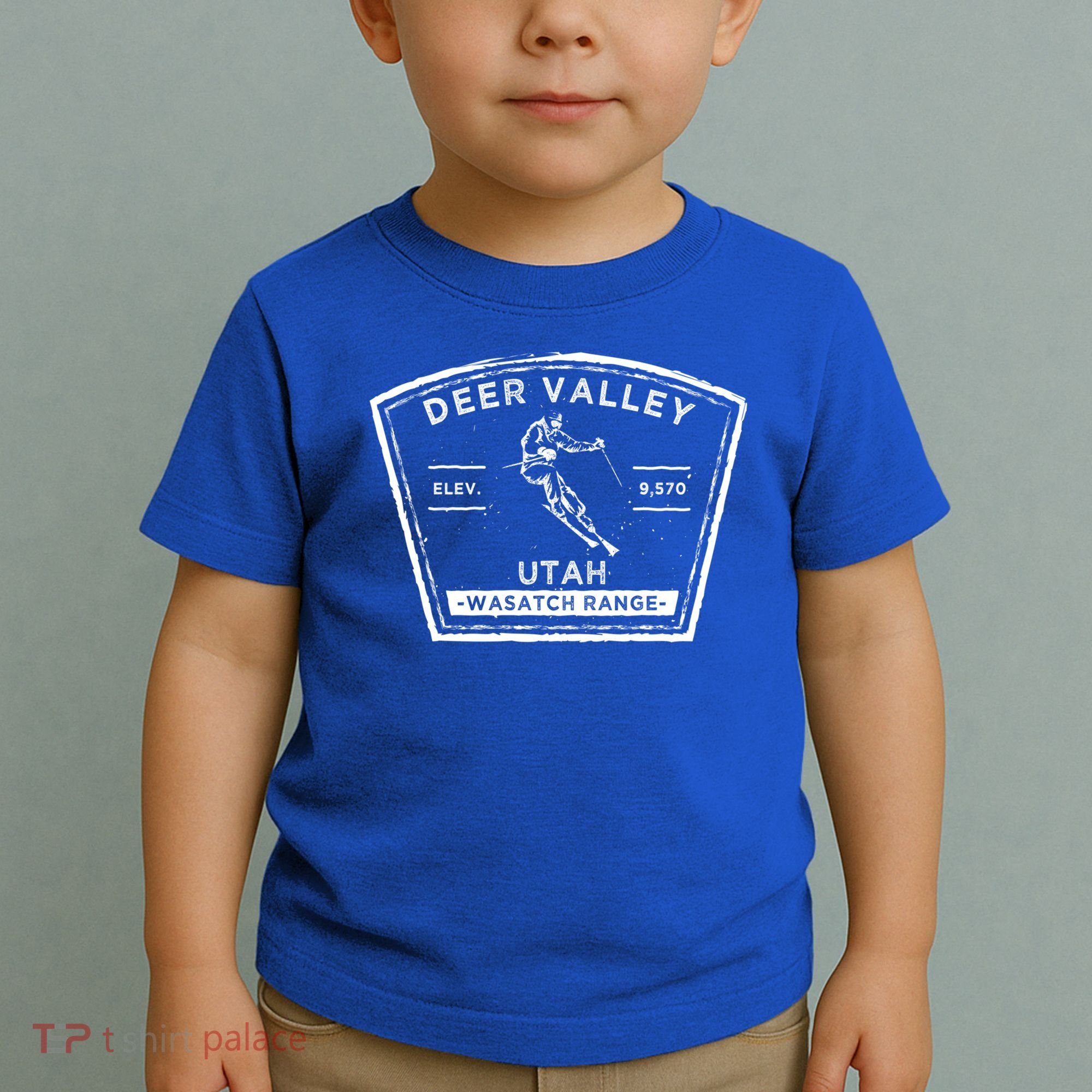 Deer Valley Utah Snow Skiing Gift Toddler T-Shirt