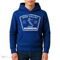 Deer Valley Utah Snow Skiing Gift Kids Hoodie thumb 4