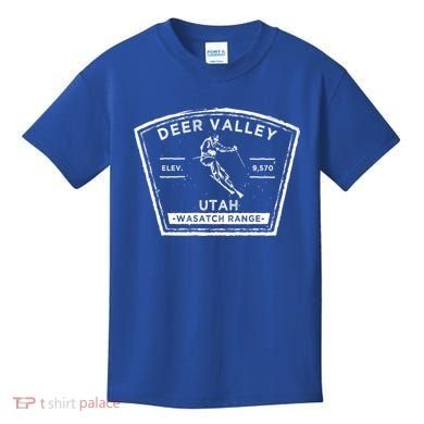 Deer Valley Utah Snow Skiing Gift Kids T-Shirt