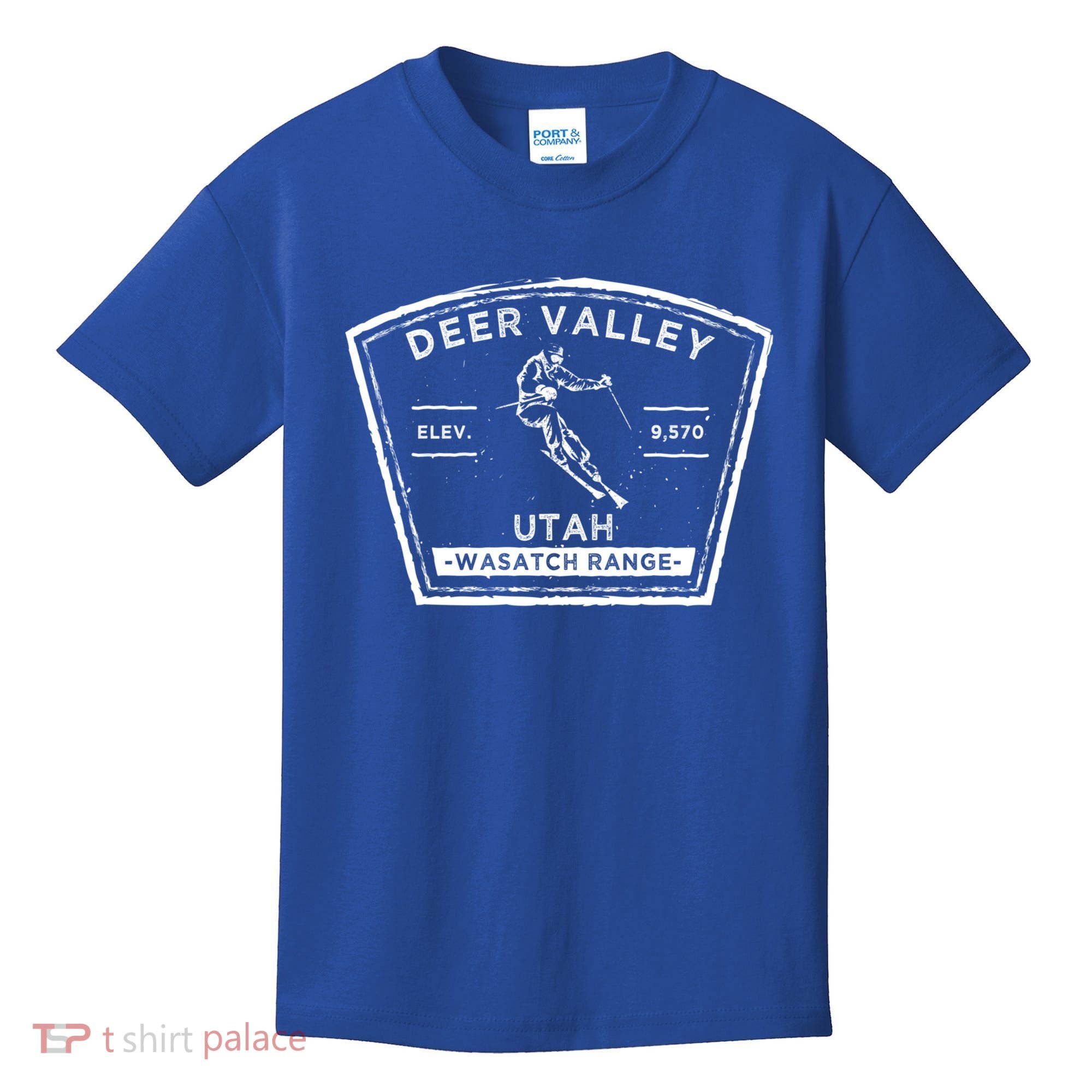 Deer Valley Utah Snow Skiing Gift Kids T-Shirt