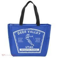 Deer Valley Utah Snow Skiing Gift Tote Bag thumb 0