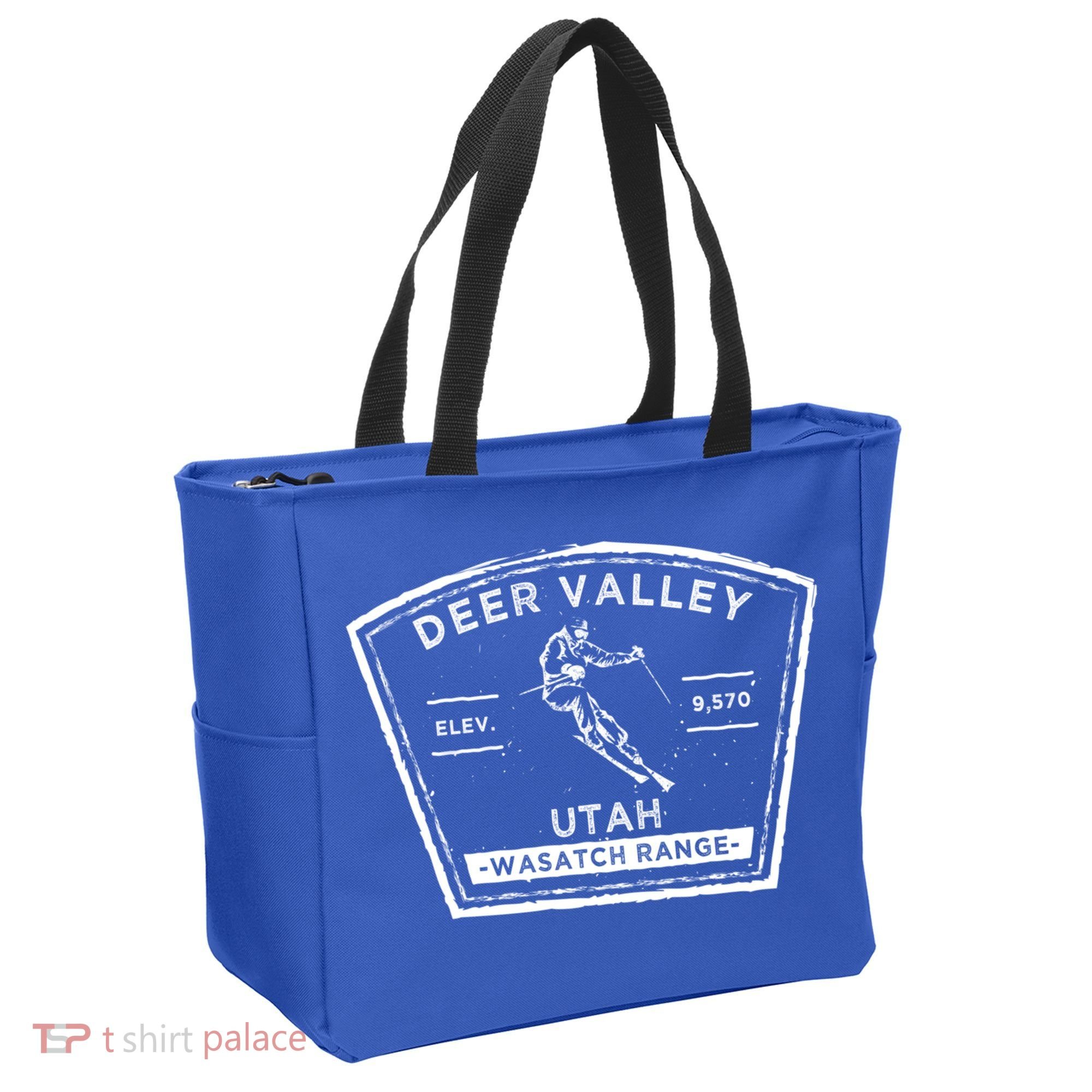 Deer Valley Utah Snow Skiing Gift Tote Bag