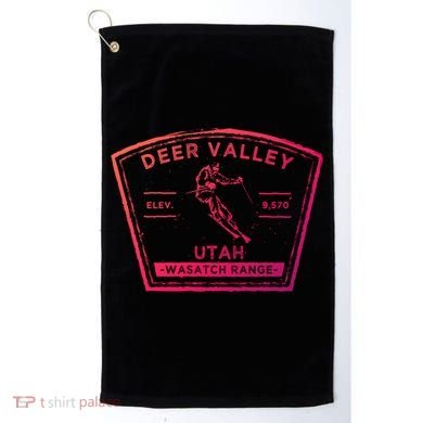 Deer Valley Utah Snow Skiing Gift Golf Towel