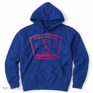 Deer Valley Utah Snow Skiing Gift Hoodie