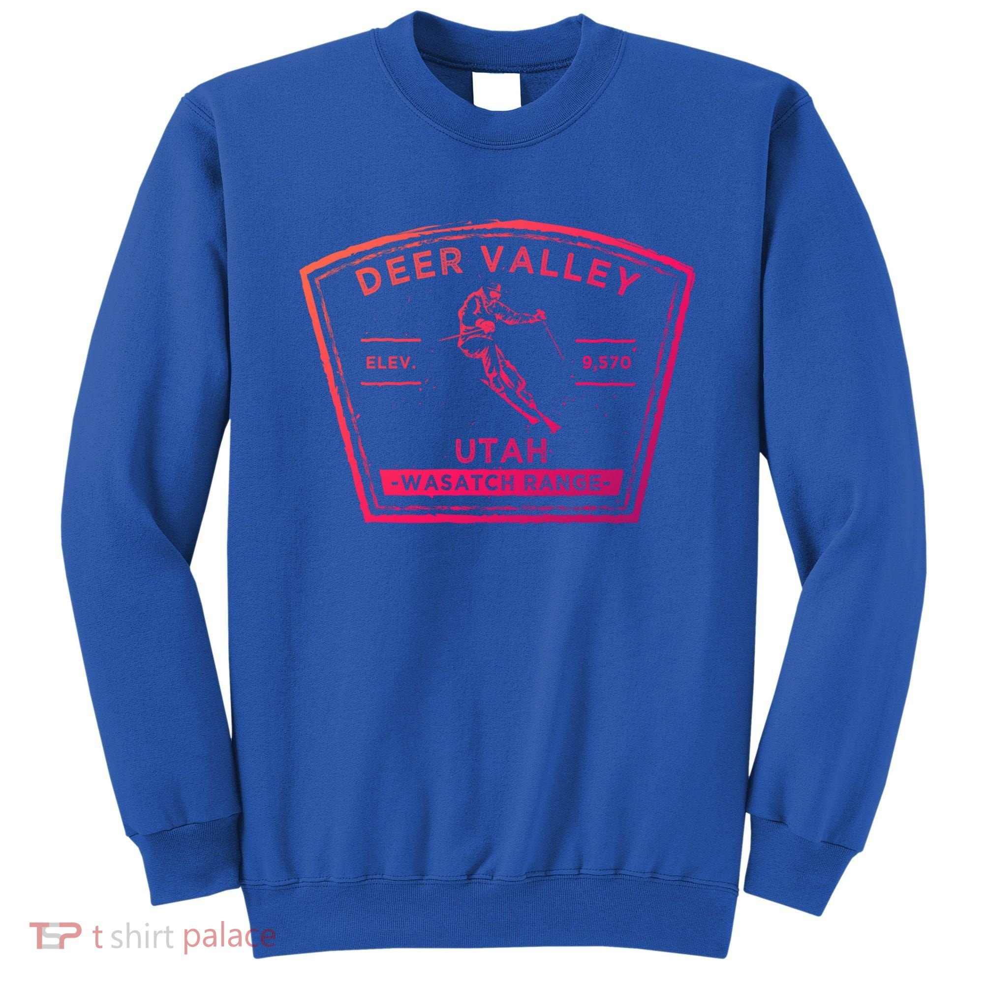 Deer Valley Utah Snow Skiing Gift Sweatshirt