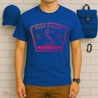 Deer Valley Utah Snow Skiing Gift T-Shirt thumb 6