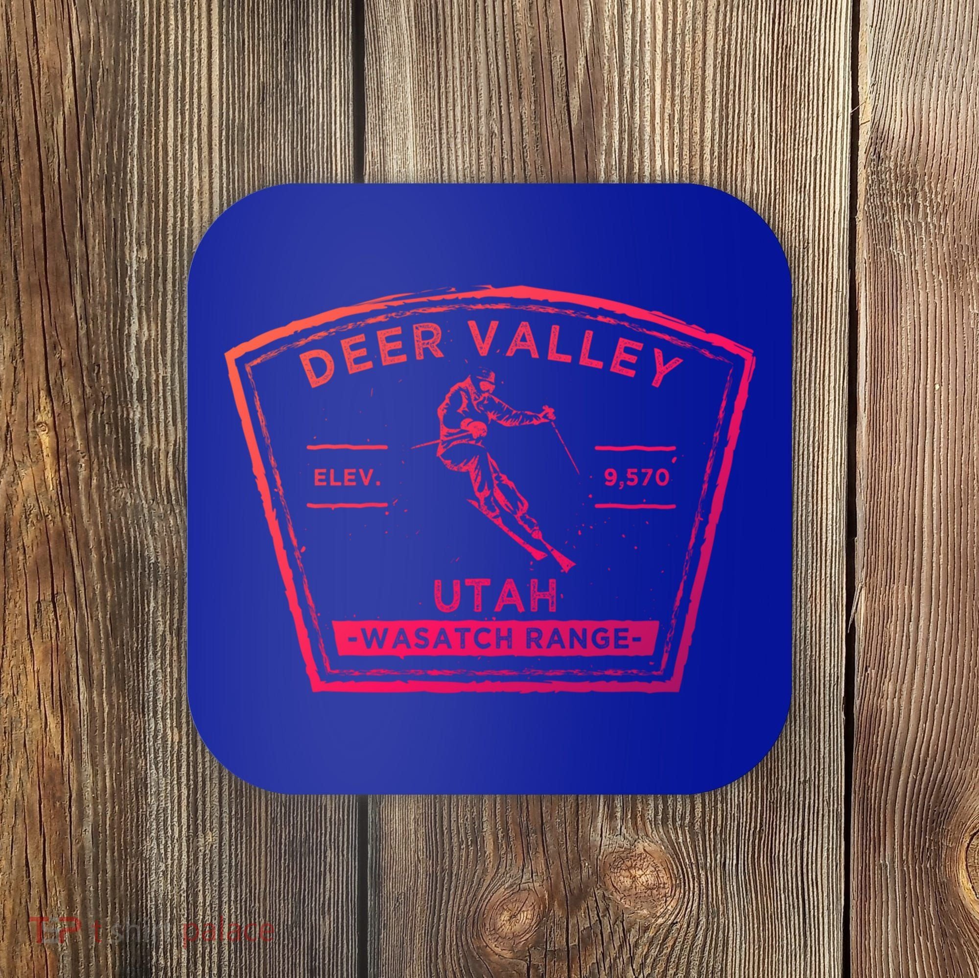 Deer Valley Utah Snow Skiing Gift Coaster