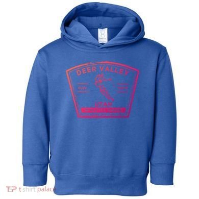 Deer Valley Utah Snow Skiing Gift Toddler Hoodie