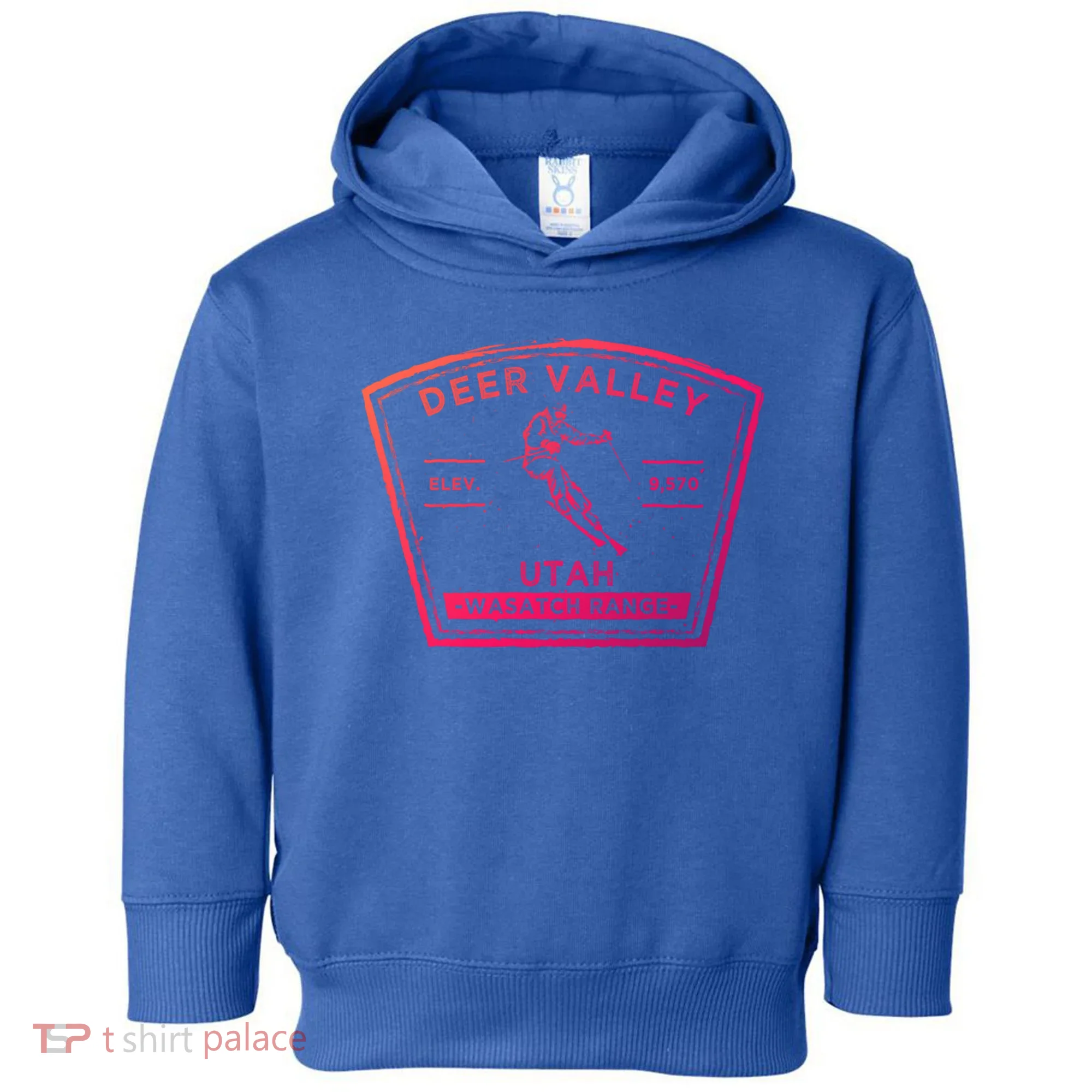 Deer Valley Utah Snow Skiing Gift Toddler Hoodie