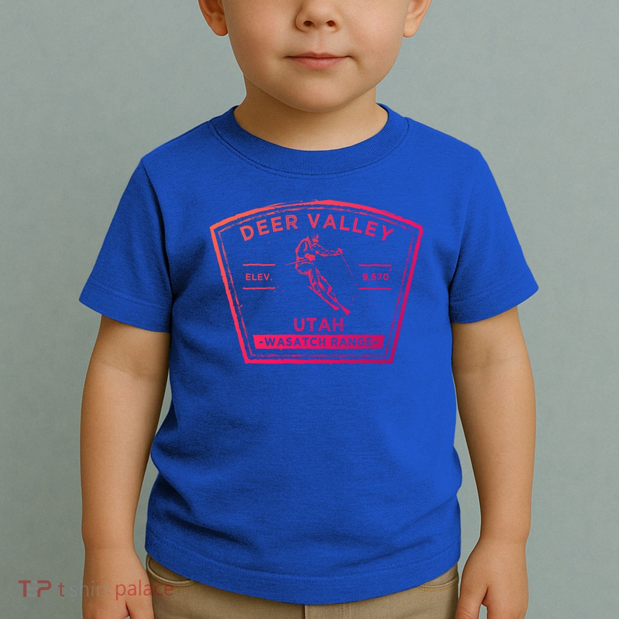 Deer Valley Utah Snow Skiing Gift Toddler T-Shirt