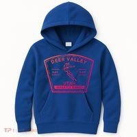 Deer Valley Utah Snow Skiing Gift Kids Hoodie thumb 0
