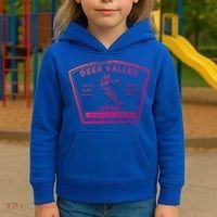 Deer Valley Utah Snow Skiing Gift Kids Hoodie thumb 3
