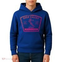 Deer Valley Utah Snow Skiing Gift Kids Hoodie thumb 4