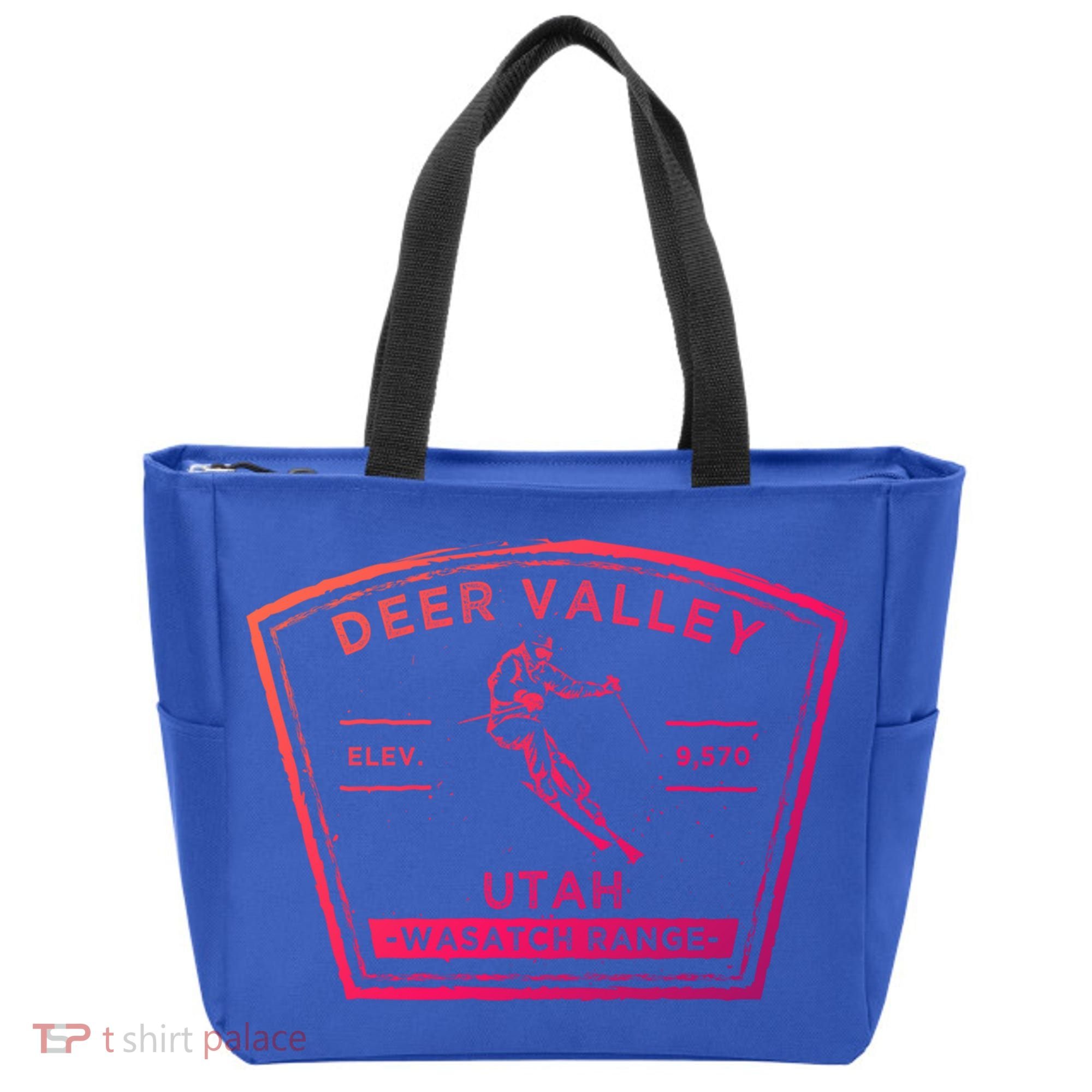 Deer Valley Utah Snow Skiing Gift Tote Bag