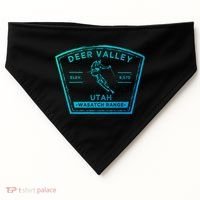 Deer Valley Utah Snow Skiing Gift USA-Made Doggie Bandana thumb 0