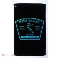 Deer Valley Utah Snow Skiing Gift Golf Towel thumb 0