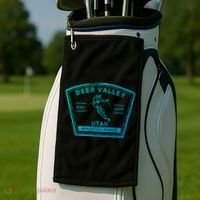 Deer Valley Utah Snow Skiing Gift Golf Towel thumb 2