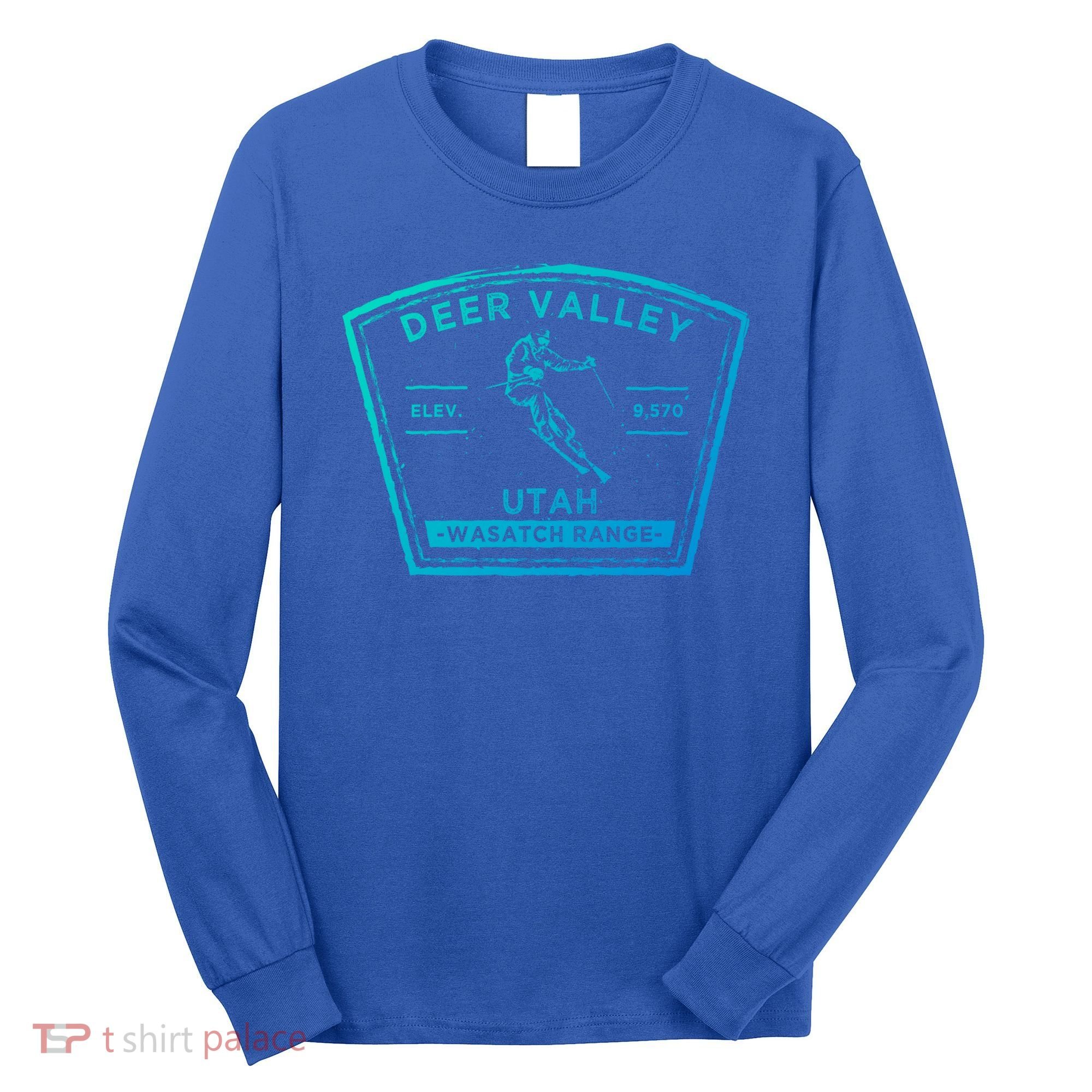 Deer Valley Utah Snow Skiing Gift Long Sleeve Shirt