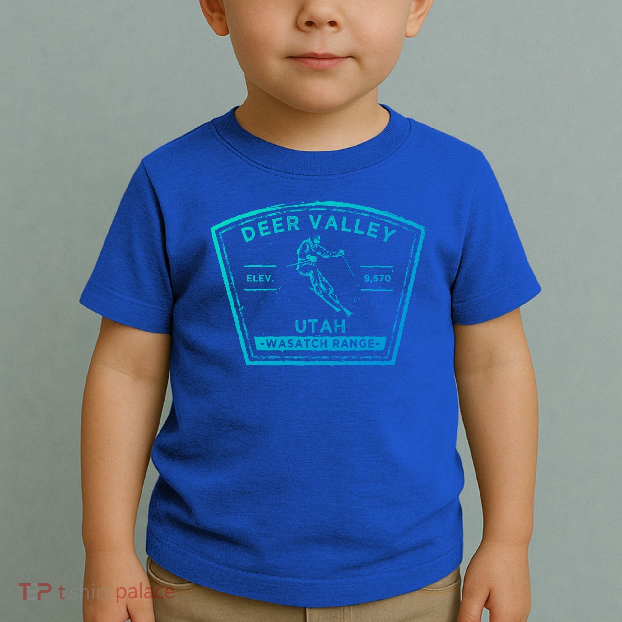 Deer Valley Utah Snow Skiing Gift Toddler T-Shirt