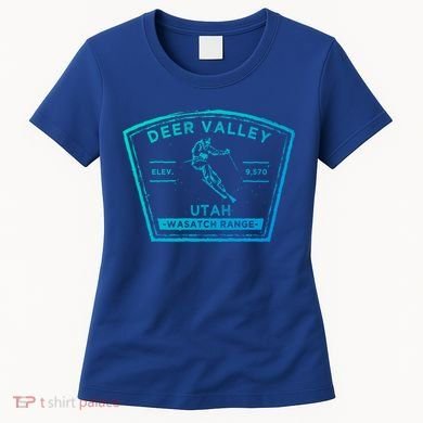 Deer Valley Utah Snow Skiing Gift Women's T-Shirt