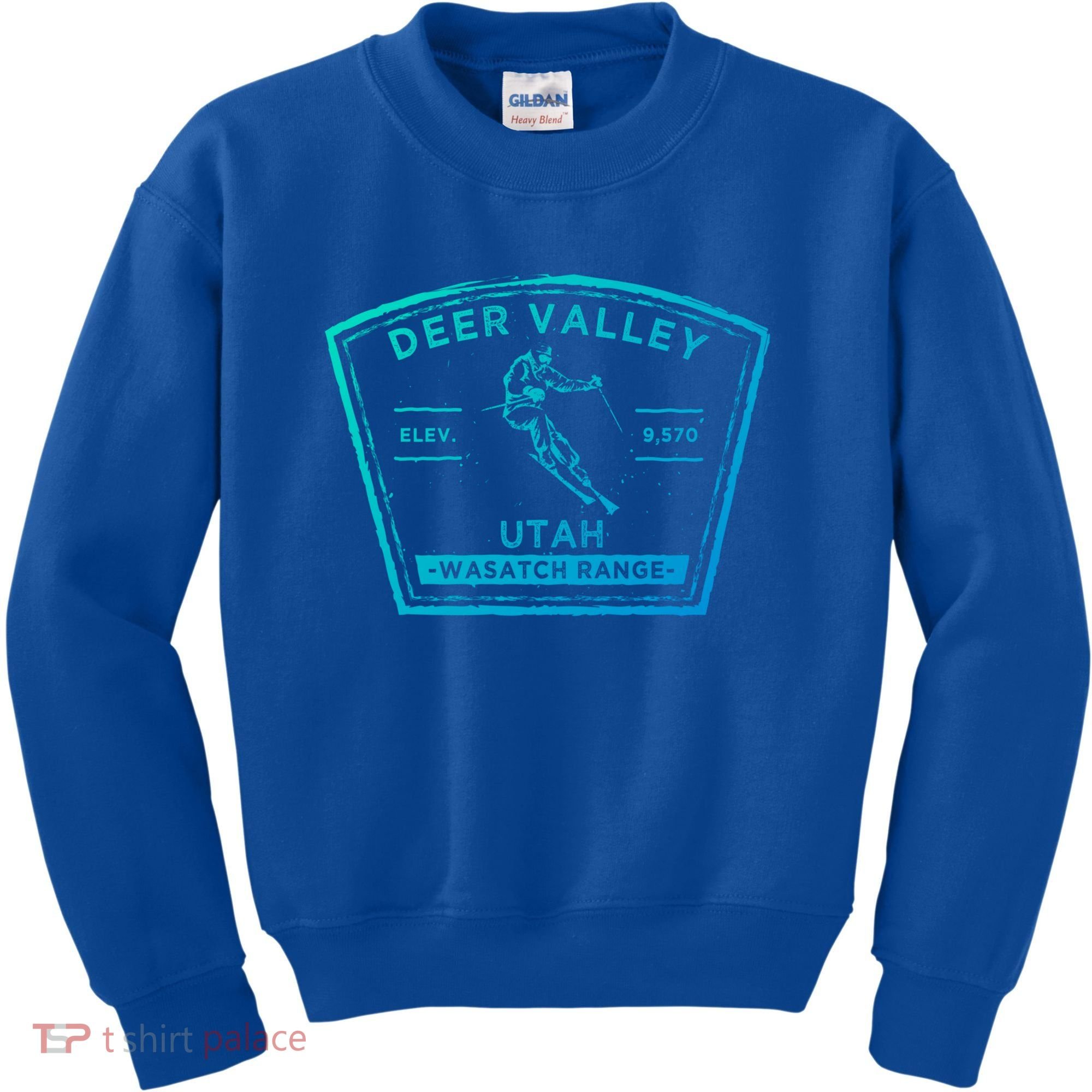 Deer Valley Utah Snow Skiing Gift Kids Sweatshirt