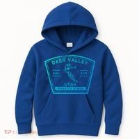 Deer Valley Utah Snow Skiing Gift Kids Hoodie thumb 0