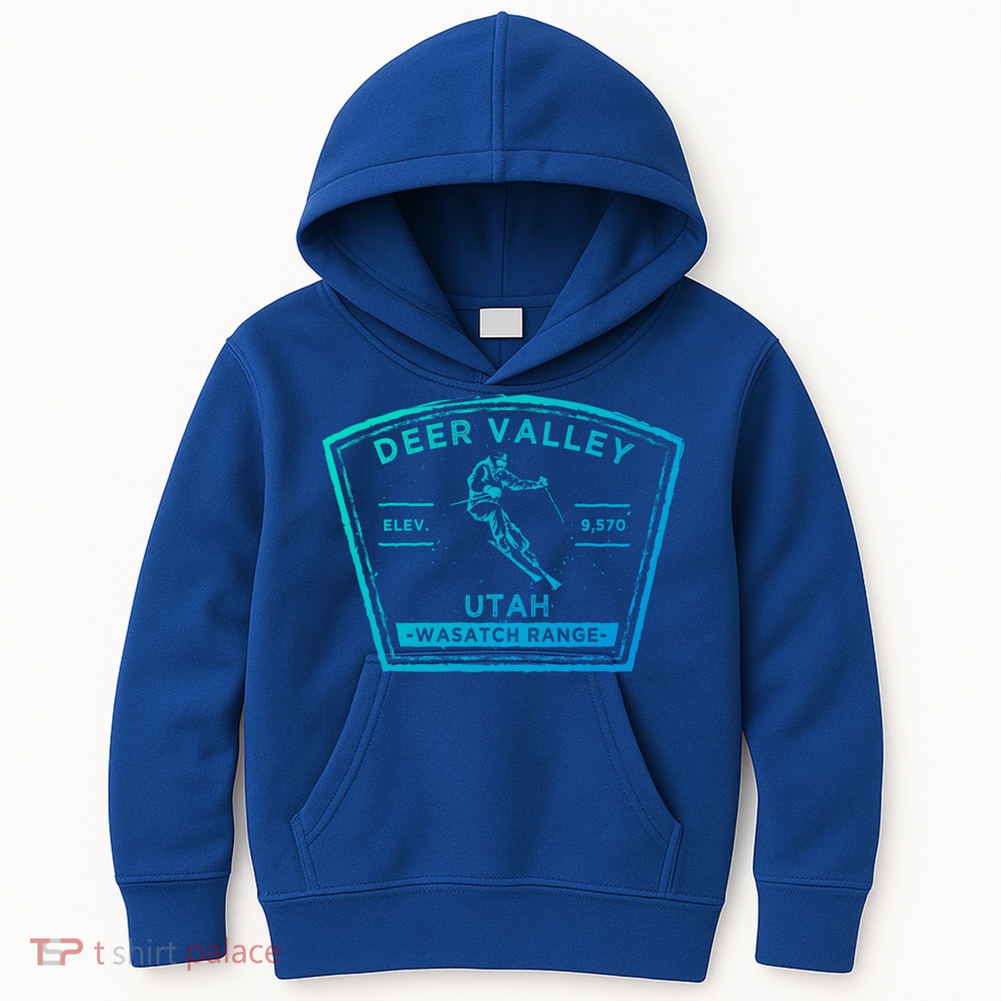 Deer Valley Utah Snow Skiing Gift Kids Hoodie