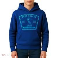 Deer Valley Utah Snow Skiing Gift Kids Hoodie thumb 4