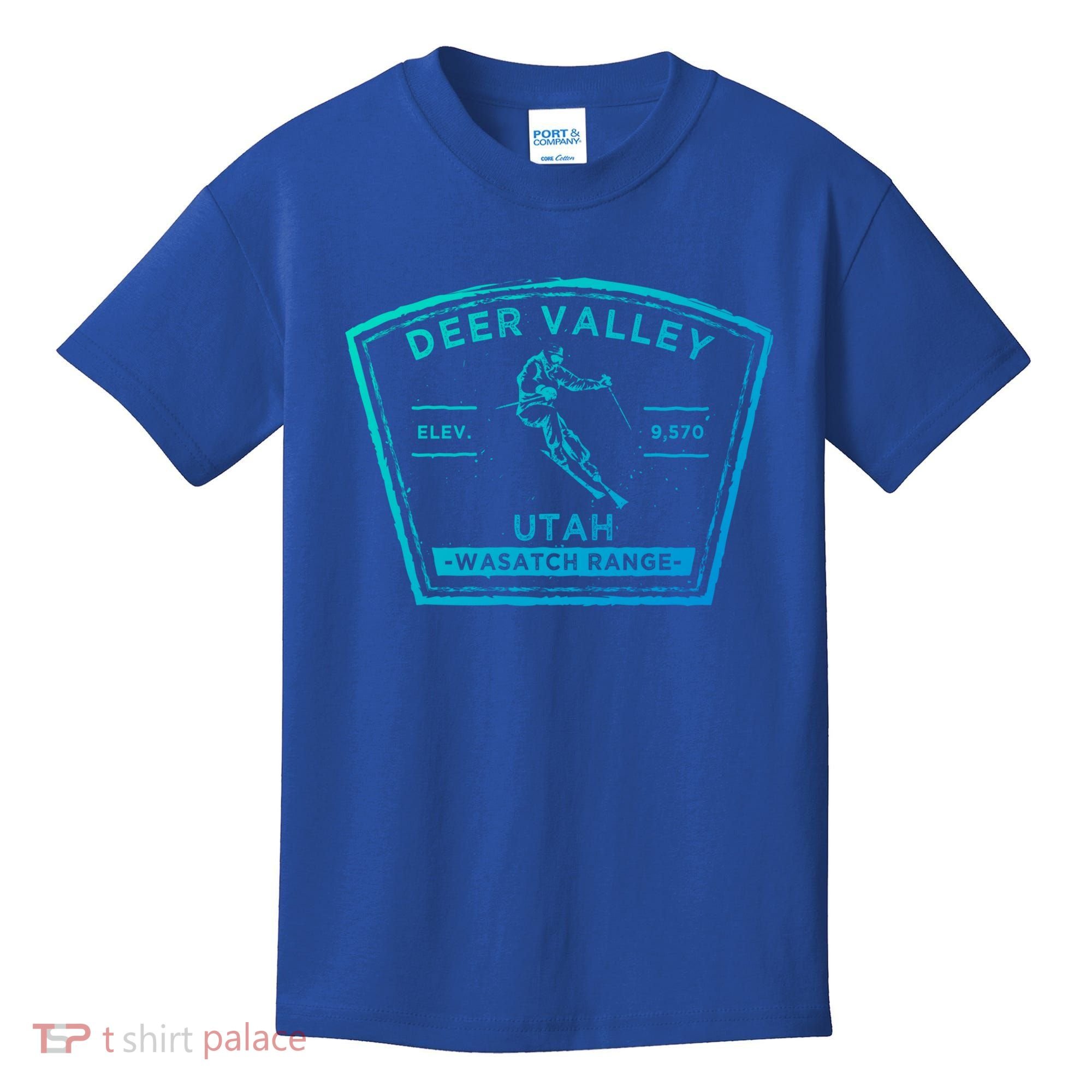 Deer Valley Utah Snow Skiing Gift Kids T-Shirt