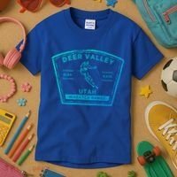 Deer Valley Utah Snow Skiing Gift Kids T-Shirt thumb 3