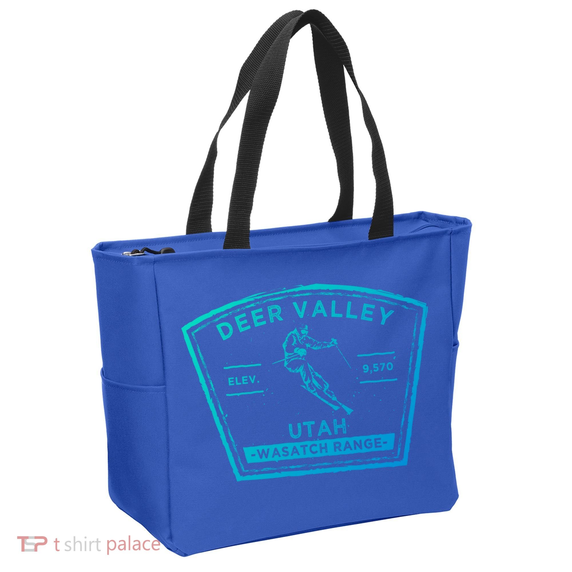 Deer Valley Utah Snow Skiing Gift Tote Bag