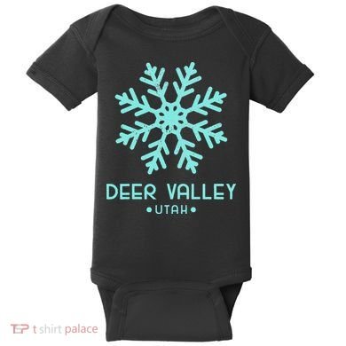 Deer Valley Utah Skiing Baby Bodysuit