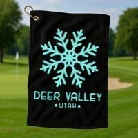 Deer Valley Utah Skiing Golf Towel thumb 1