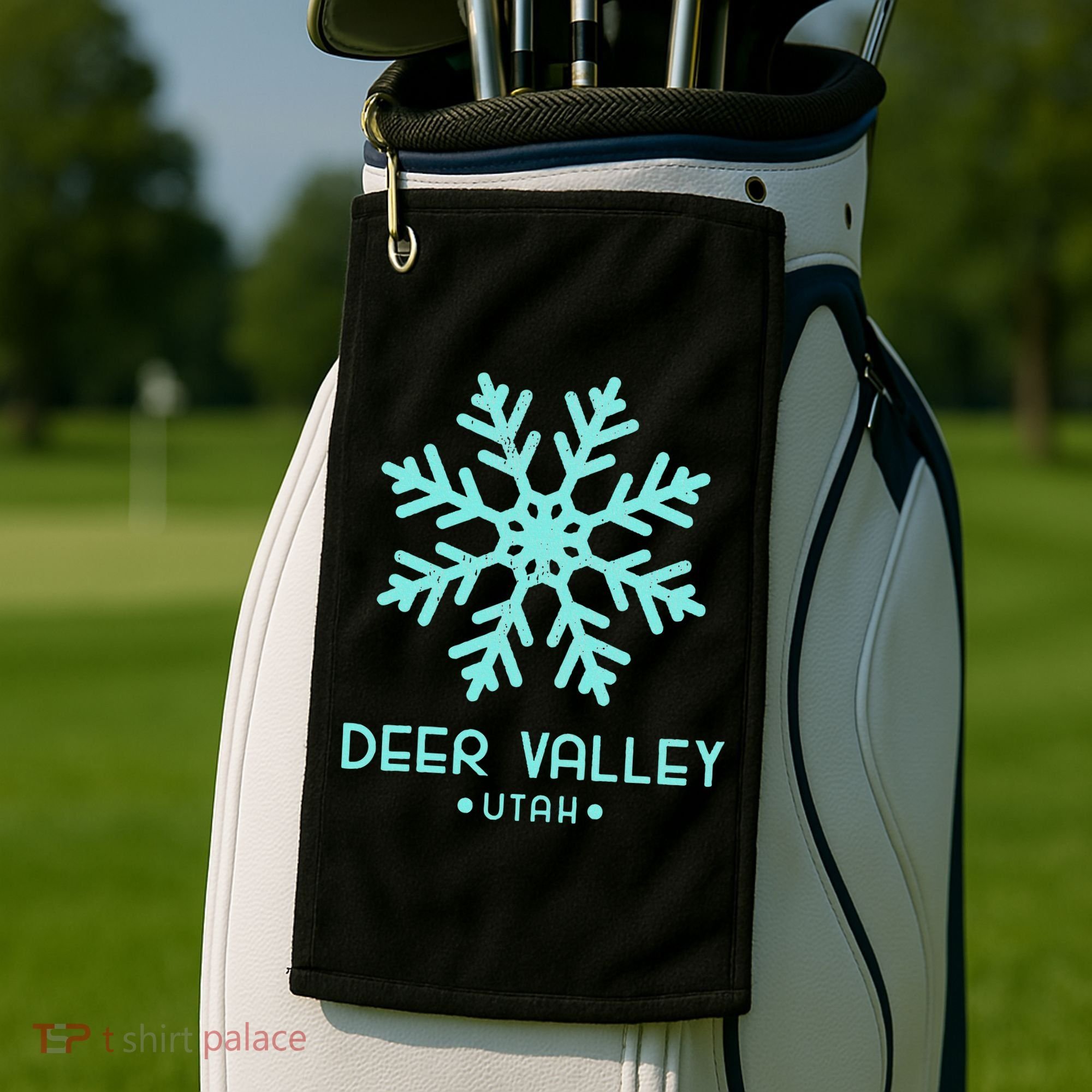 Deer Valley Utah Skiing Golf Towel