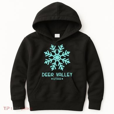 Deer Valley Utah Skiing Kids Hoodie