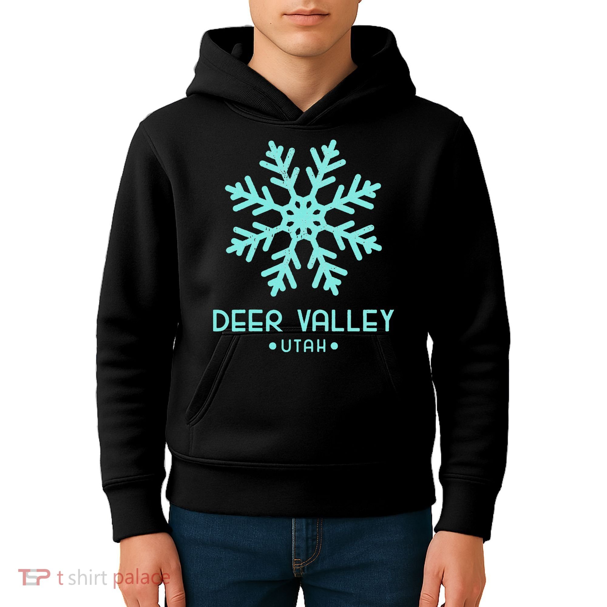Deer Valley Utah Skiing Kids Hoodie